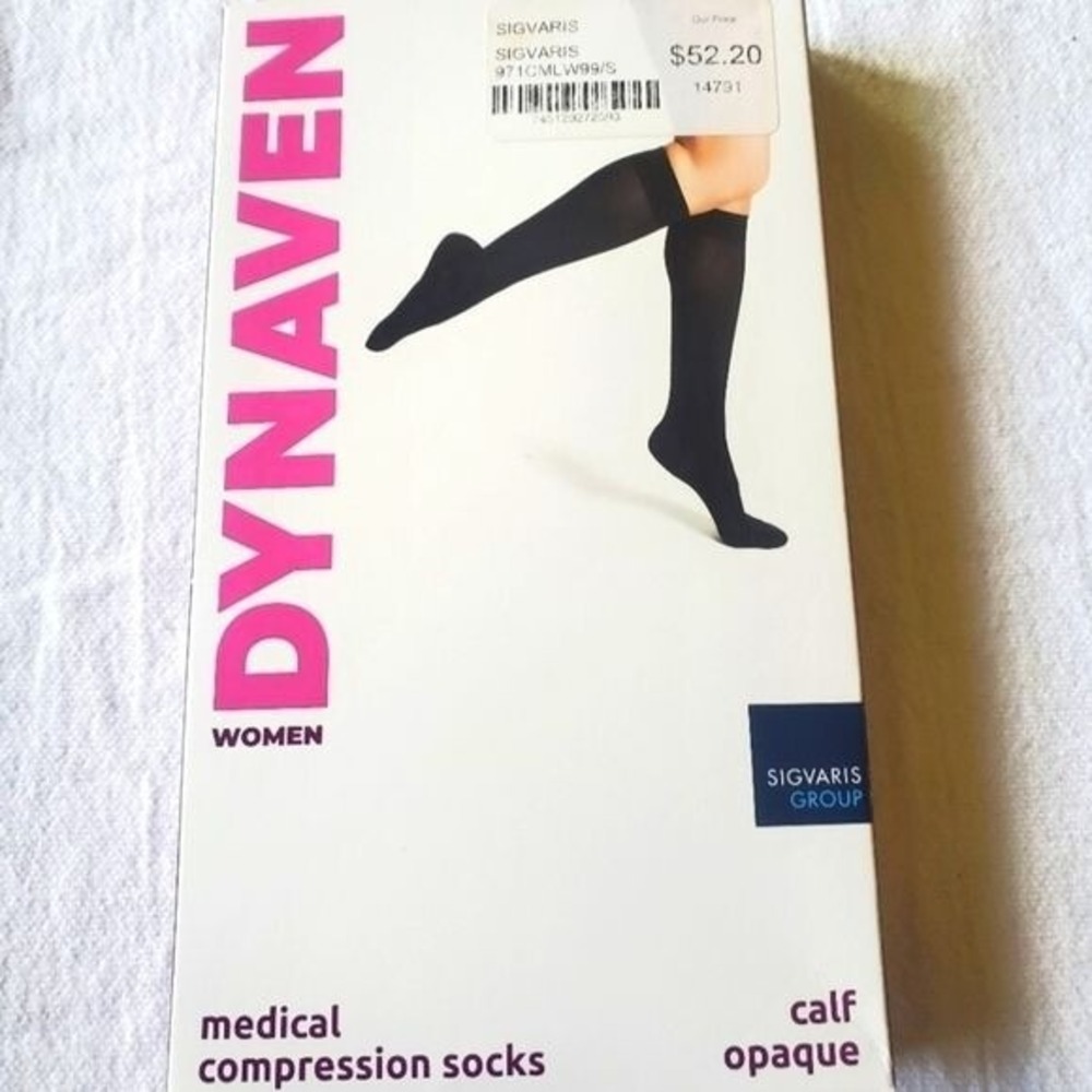 Sigvaris Dynaven Women Black Medical Compression Socks 15-20 mmHg ML 971CMLW99/S